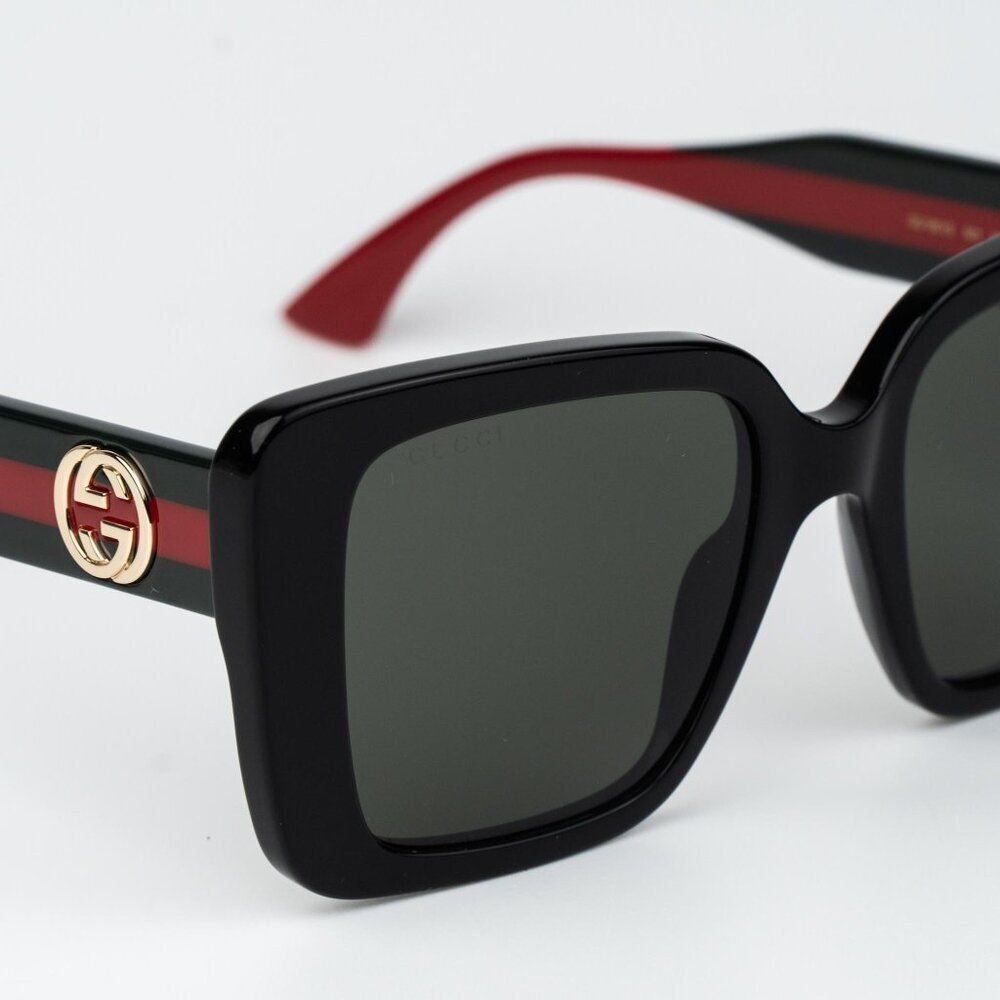 Gucci Women Sunglasses Black Grey Square GG1861S 001 NEW AUTHENTIC - Picture 5 of 12